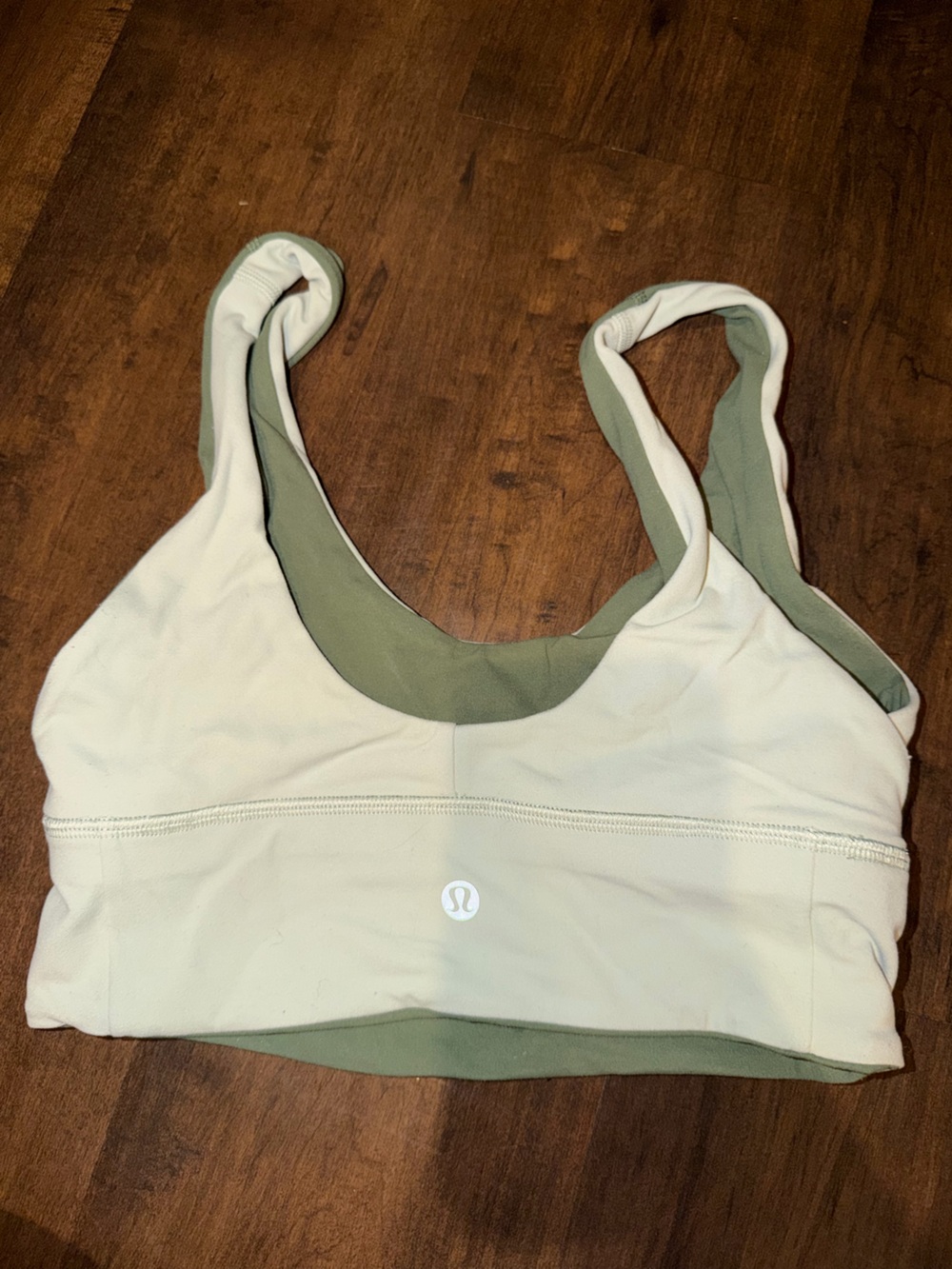 lululemon athletica Reversible Two Toned Green Sports Bra